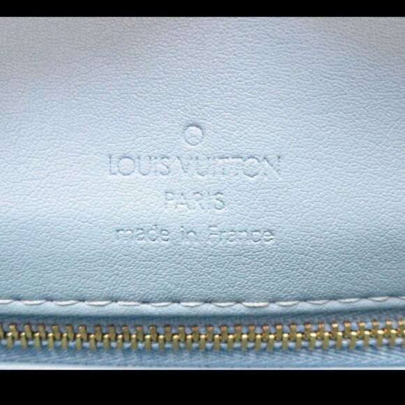 Authentic LOUIS VUITTON Houston Baby Blue (Green) Vernis Tote Bag Purse - Picture 6 of 9